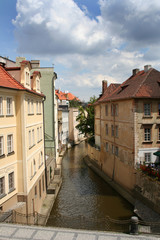 Fototapeta premium Small Venice in Prague, river Chertovka