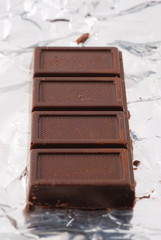 chocolate on a foil