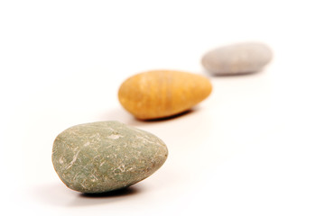 Fototapeta na wymiar trzy różne kamienie