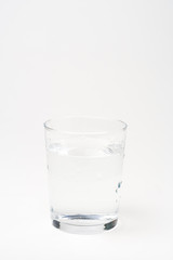 fresh cool  water isolated over white background