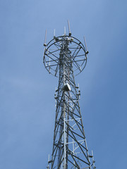 communication tower and blue sky