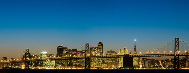 Fototapeta na wymiar Bay Bridge and San Francisco
