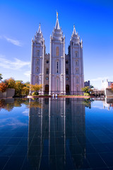 Salt Lake City, UT: October 30 Mormon Temple in Salt Lake City,