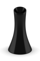 black vase isolated on white