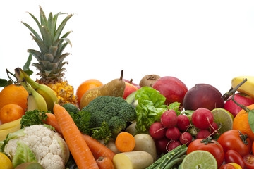 Fototapeta na wymiar Mieszaninę z owoców i warzyw