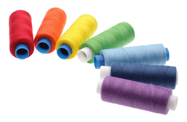 Coils from a thread of different colors