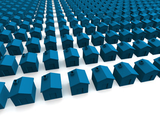 Fototapeta premium Blue houses