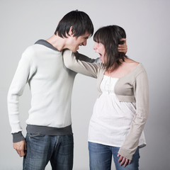 young couple arguing