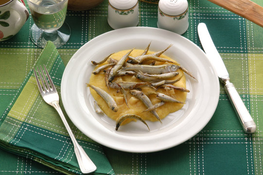 Alborelle con polenta alle patate - Secondi di pesce Trentino