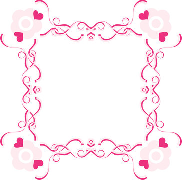 Abstract valentines frame