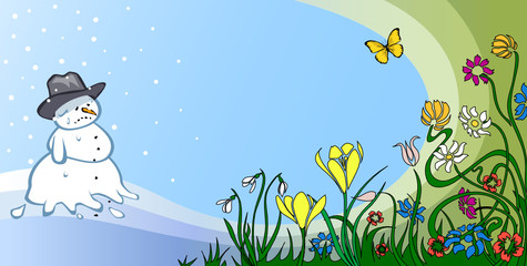 Frühling verdrängt den Winter