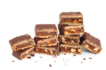Pile of broken chocolate