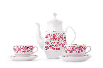 Elegant porcelain tea set