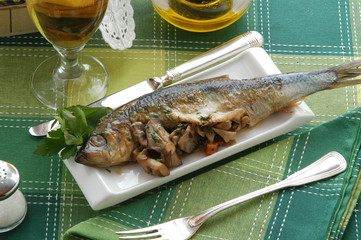 Carpa e champignon alla birra - Secondi pesce Trentino