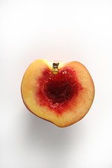 Bloody inside, half cut peach