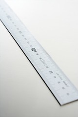 Silver aluminium ruler meter