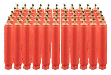 Böller hintereinander stehend