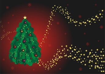 Red Christams greeting card