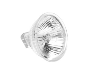 Halogen lamp projector on white