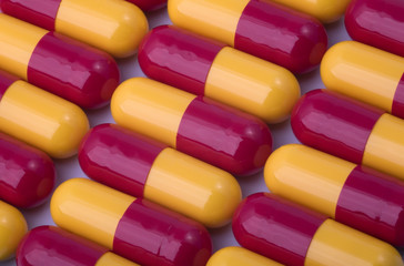 medicine capsules as texture