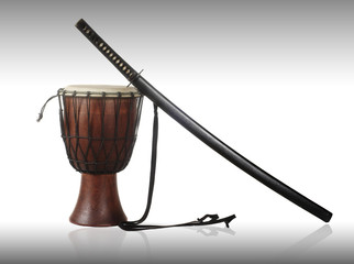 katana and drum