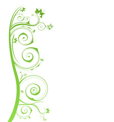Beautiful floral abstract border design
