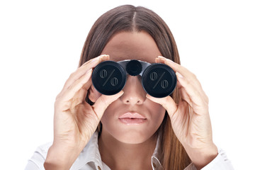 looking through binocular