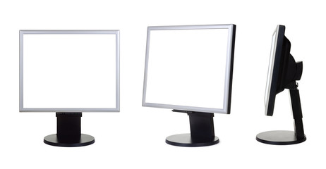 Group of computer monitors