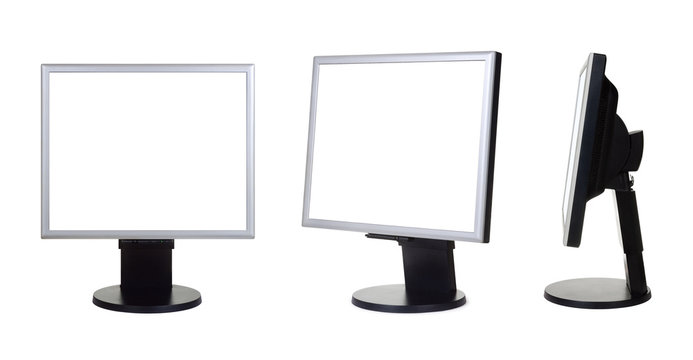 Group of computer monitors