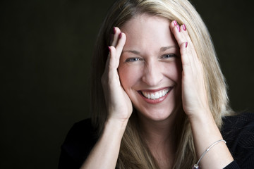 Obraz premium Pretty Blonde Woman Laughing