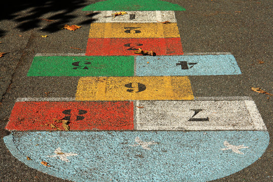 jeux de cour marelle