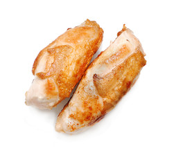 Raw sliced chicken