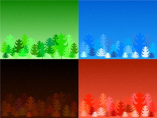 Christmas tree postcard