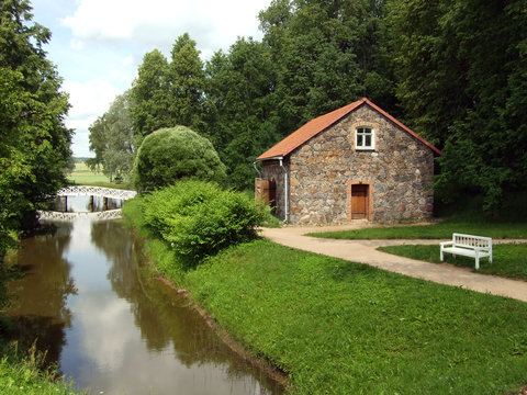 House near the river side.