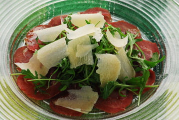 Bresaola rucola e grana - Antipasti della Lombardia