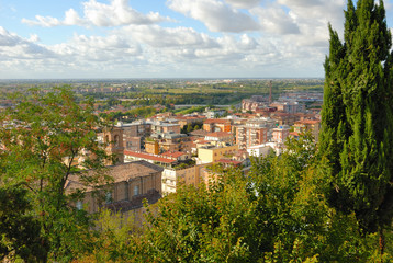 Fototapeta na wymiar Miasto Cesena aerial-view
