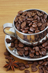 cap of coffee beans
