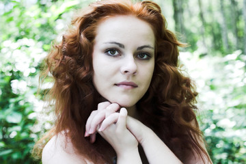 Naklejka premium Red-headed nymph