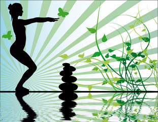 silhouette de femme - sport et santé