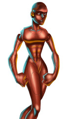 Fototapeta premium woman robot