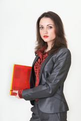 girl with a folder