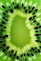 Abstract macro photo of a kiwi