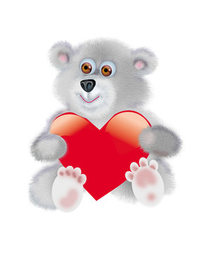 In love bear-cub