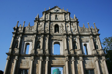 Fototapeta na wymiar Makau - Ruins of St Paul