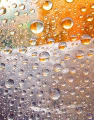 olorful waterdrops onwindow