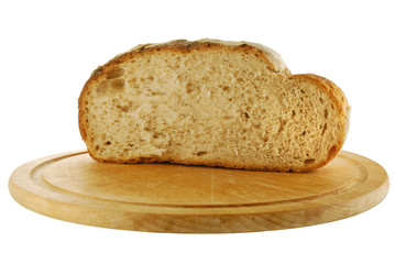 cut loaf of bread