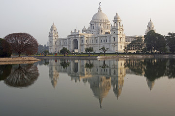 Dusk Over The Victoria Memorial in Kolkata, India