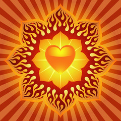 Glowing Heart Background