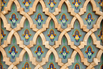 Oriental mosaic decoration in Casablanca, Morocco © philipus