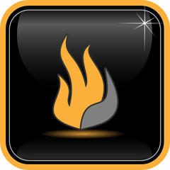 Vector abstract internet icon. Orange set. Simply change.